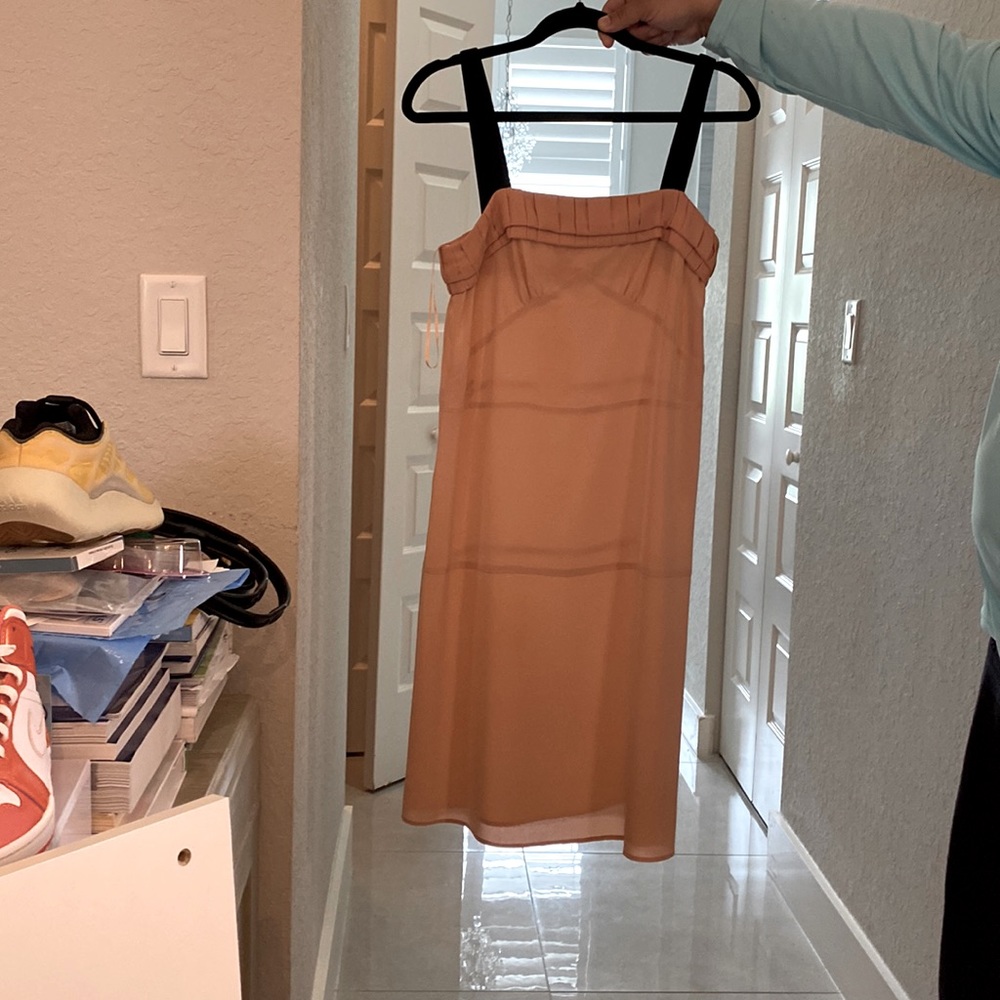 See by Chloe light pink dress with black straps